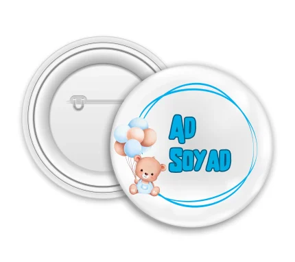 Ad Soyad Buton Rozet Erkek