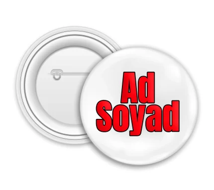 Ad Soyad Buton Rozet
