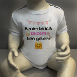 Benim Biricik Dedem Ben Geldim Kız Bebek Body Baskılı Zıbın