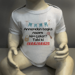 Annemden Başka Nazımı Kim Çeker Tabi Ki Anneannem Erkek Bebek Body Baskılı Zıbın