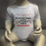 Annemden Başka Nazımı Kim Çeker Tabi Ki Anneannem Kız Bebek Body Baskılı Zıbın