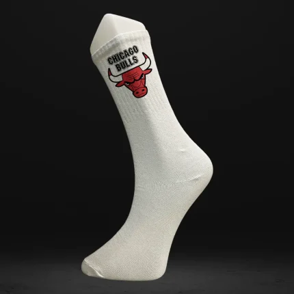 Chicago Bulls Baskılı Kolej Çorap