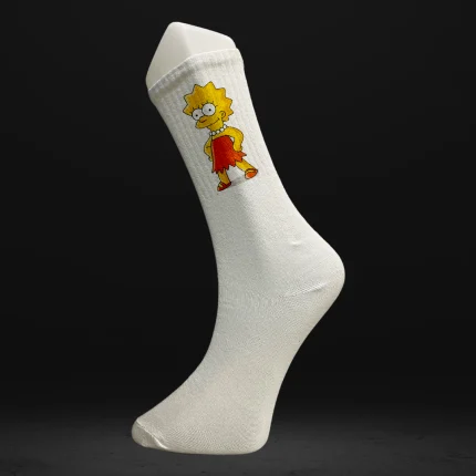Lisa Simpson Baskılı Kolej Çorap
