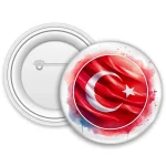Türk Bayrağı Sade Rozet