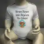 Benim Dayım Sizin Dayınıza On Çeker Kız Baskılı Body Baskılı Zıbın