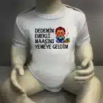 Dedemin Emekli Maaşını Yemeye Geldim Erkek Baskılı Body Baskılı Zıbın