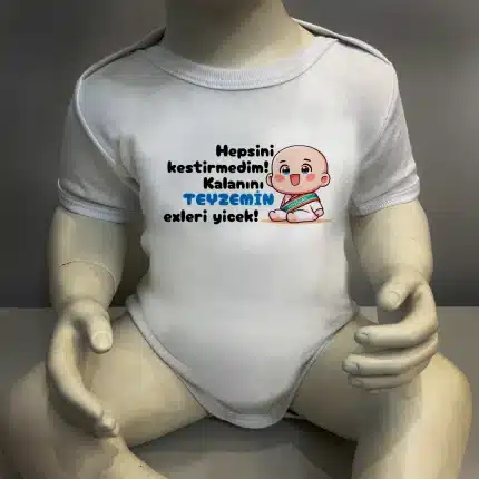 Hepsini Kestirmedim Kalanını Teyzemin Exleri Yiyecek Baskılı Body Baskılı Zıbın