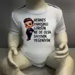 Herkes Yakışıklı Görsün Ne De Olsa Dayımın Yeğeniyim Baskılı Body Baskılı Zıbın