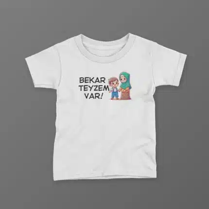 Bekar Teyzem Var Erkek Çocuk Tesettürlü Kadın Baskılı Tişört