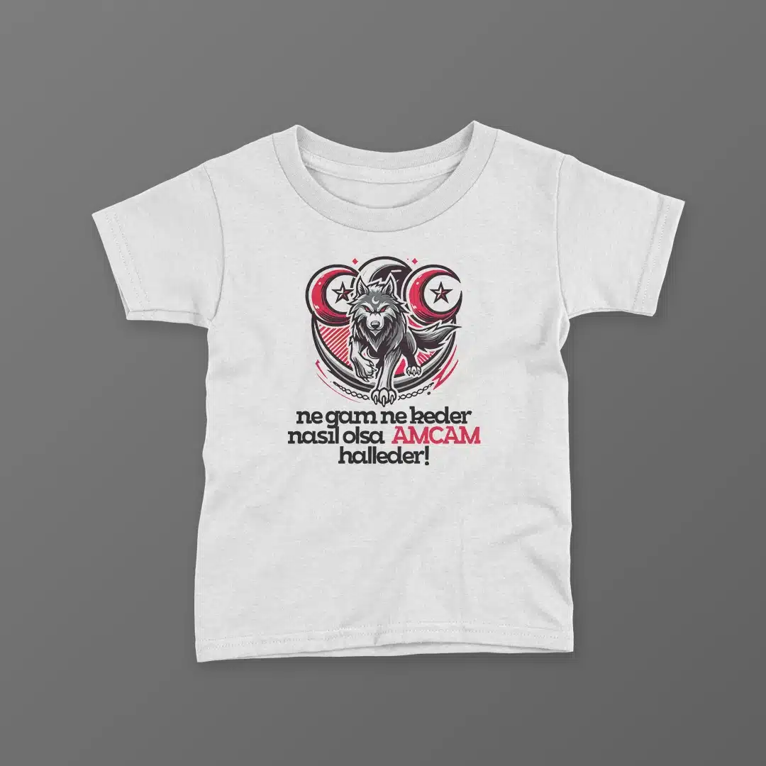 Ne Gam Ne Keder Nasıl Olsa Amcam Halleder Kurt Hilal Baskılı Tişört Ne Gam Ne Keder Nasıl Olsa Amcam Halleder Kurt Hilal Baskılı Tişört