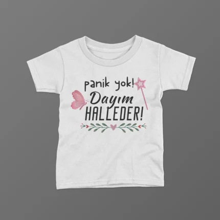 Panik Yok Dayım Halleder Kelebekli Baskılı Tişört