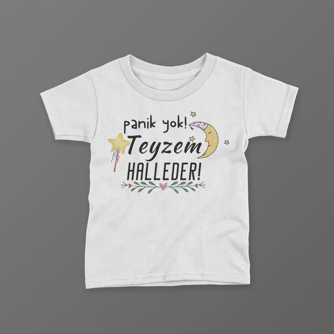 Panik Yok Teyzem Halleder Pembe Aydede Baskılı Tişört Panik Yok Teyzem Halleder Pembe Aydede Baskılı Tişört