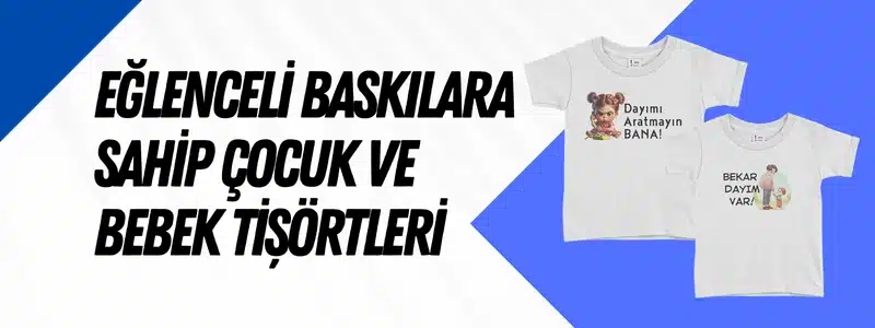 baskılı bebek ve çocuk tişörtleri