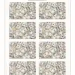 8 Adet Düz Dolar Desenli Kart Etiketi