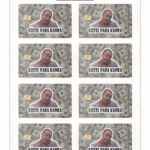 8 Adet Güzel Para Kanka Kart Etiketi