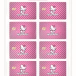8 Adet Hello Kitty Kart Etiketi