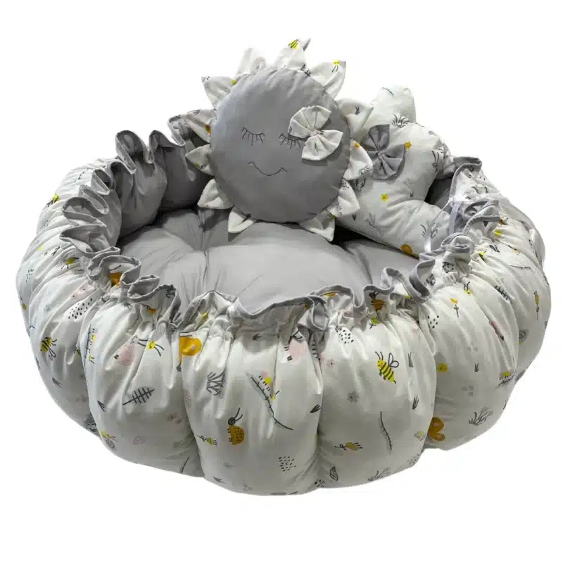 Gri Desenli Babynest Gri Desenli Bebek Yuvası