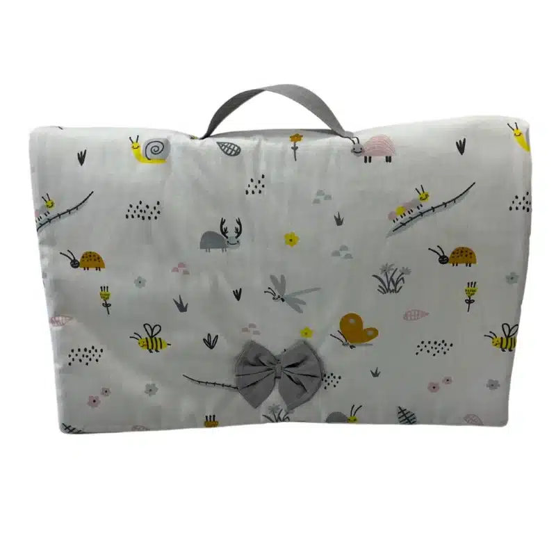 Gri Desenli Çantalı Alt Açma Çantası