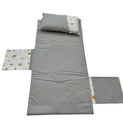 Gri Desenli Çantalı Alt Açma Çantası ve Yastığı