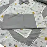 Gri Desenli Sürpriz Yastık Çarşafı