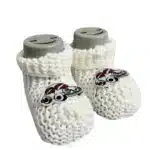 Kırık Beyaz Arabalı Bebe Patik Bebek Patiği