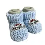 Mavi Arabalı Bebe Patik Bebek Patiği