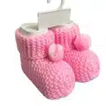 Pembe Ponponlu Bebe Patik Bebek Patiği