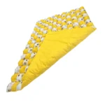 Sarı Desenli Kırkyama Yorgan Ters