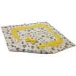 Sarı Desenli Sürpriz Yastık Battaniyesi Arka Yüzey