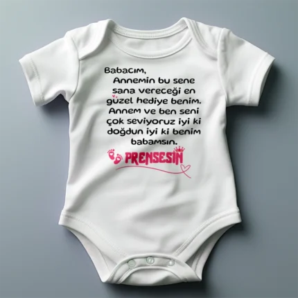 Babacım Prensesin Baskılı Zıbın