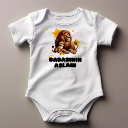 Babasının Aslanı Baba Oğul Baskılı Zıbın