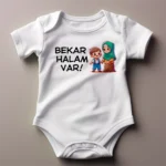 Bekar Halam Var Erkek Çocuk Türbanlı Baskılı Zıbın