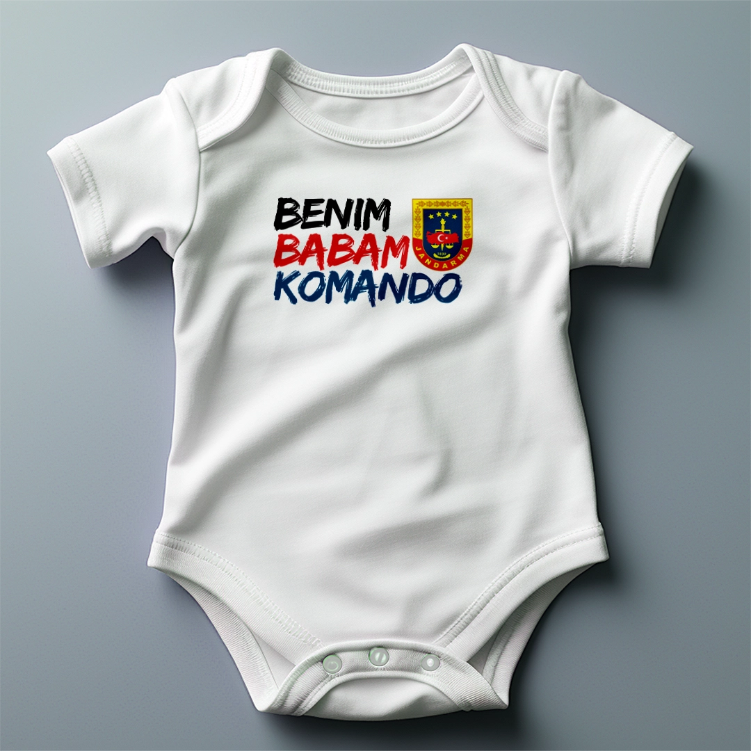 Benim-Babam-Komando-Baskili-Zibin.webp Benim Babam Komando Baskılı Zıbın - Görsel 1