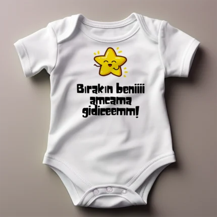 Bırakın Beni Amcama Gidicem Baskılı Zıbın