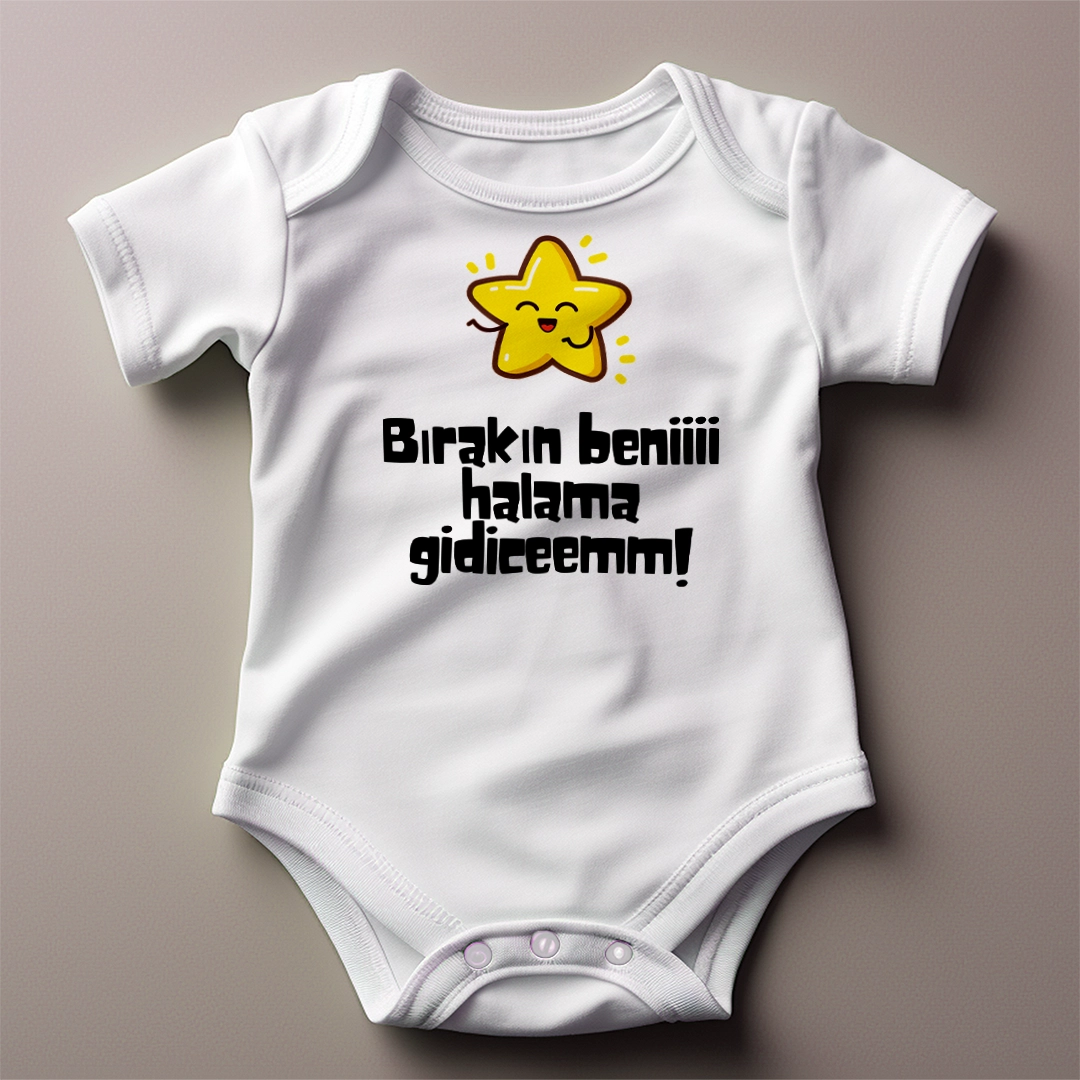 Birakin-Beni-Halama-Gidicem-Baskili-Zibin.webp Bırakın Beni Halama Gidicem Baskılı Zıbın - Görsel 1