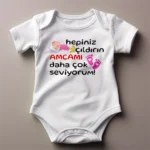 Hepiniz Çıldırın Amcamı Daha Çok Seviyorum Uyuyan Kız Baskılı Zıbın