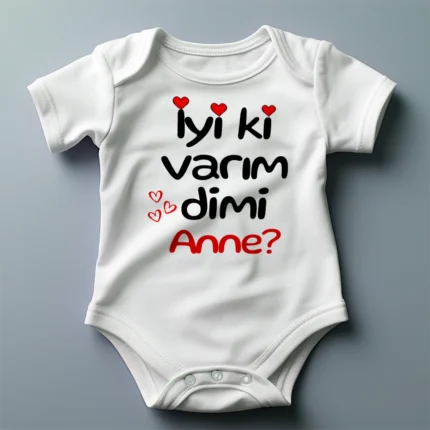 İyi Ki Varım Dimi Anne Baskılı Zıbın
