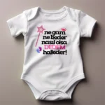 Ne Gam Ne Keder Nasıl Olsa Dedem Halleder Taç Baskılı Zıbın