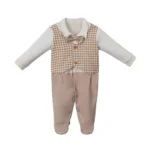 Ekose Ceketli Soft Erkek Bebek Tulum