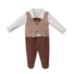 Ekose Ceketli Soft Erkek Bebek Tulum - Görsel 2