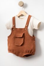 Cep Detaylı Erkek Bebek Salopet Tulum - Görsel 3