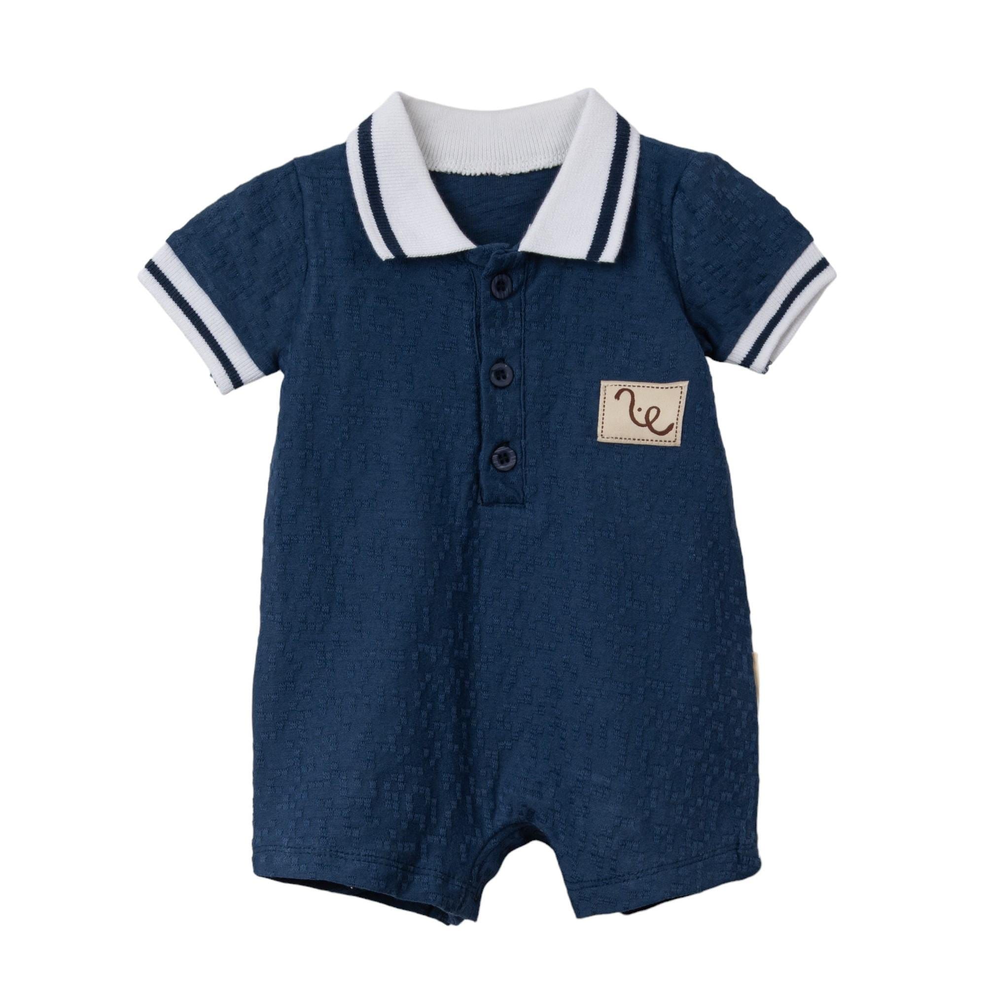 pola-yakali-erkek-bebek-tulum-80fe5c Pola Yakalı Erkek Bebek Tulum - Görsel 1