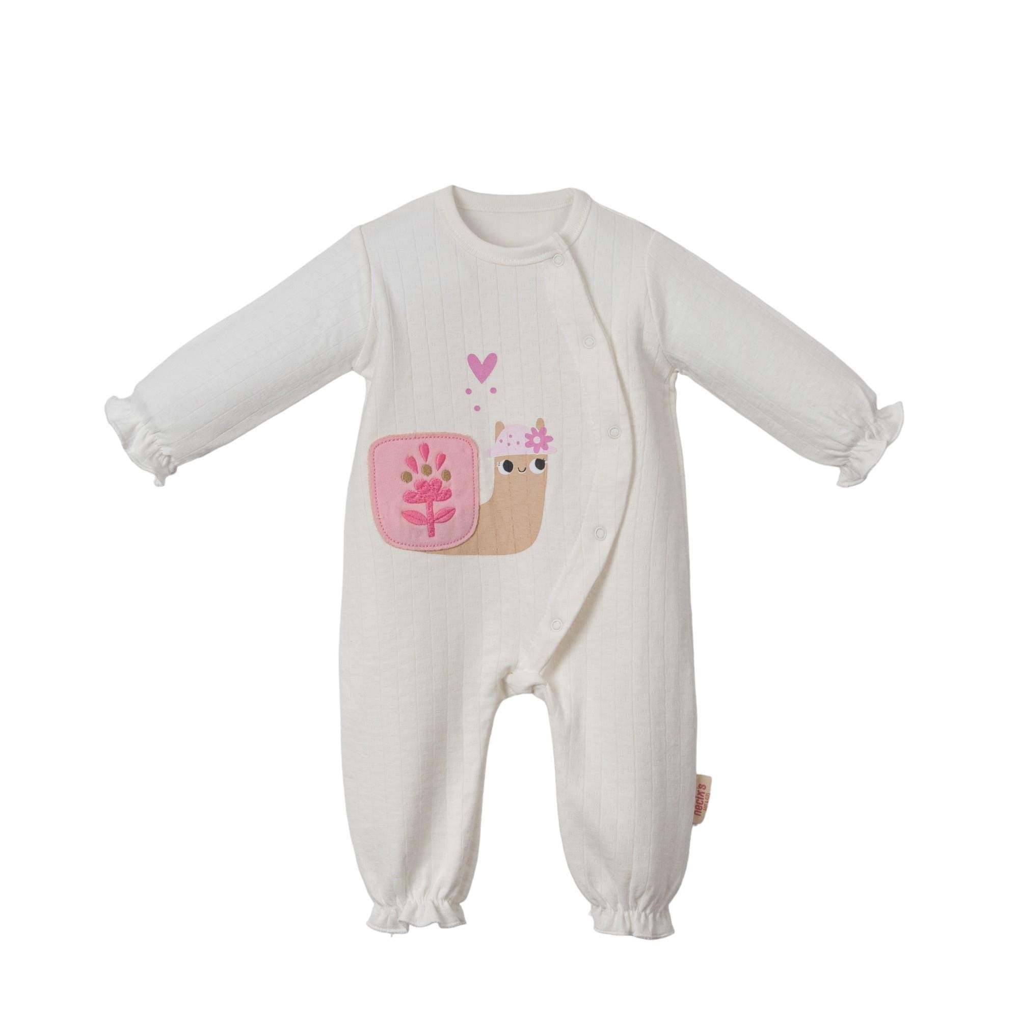 salyangoz-figurlu-kiz-bebek-tulum-7-0cc8 Salyangoz Figürlü Kız Bebek Tulum - Görsel 1