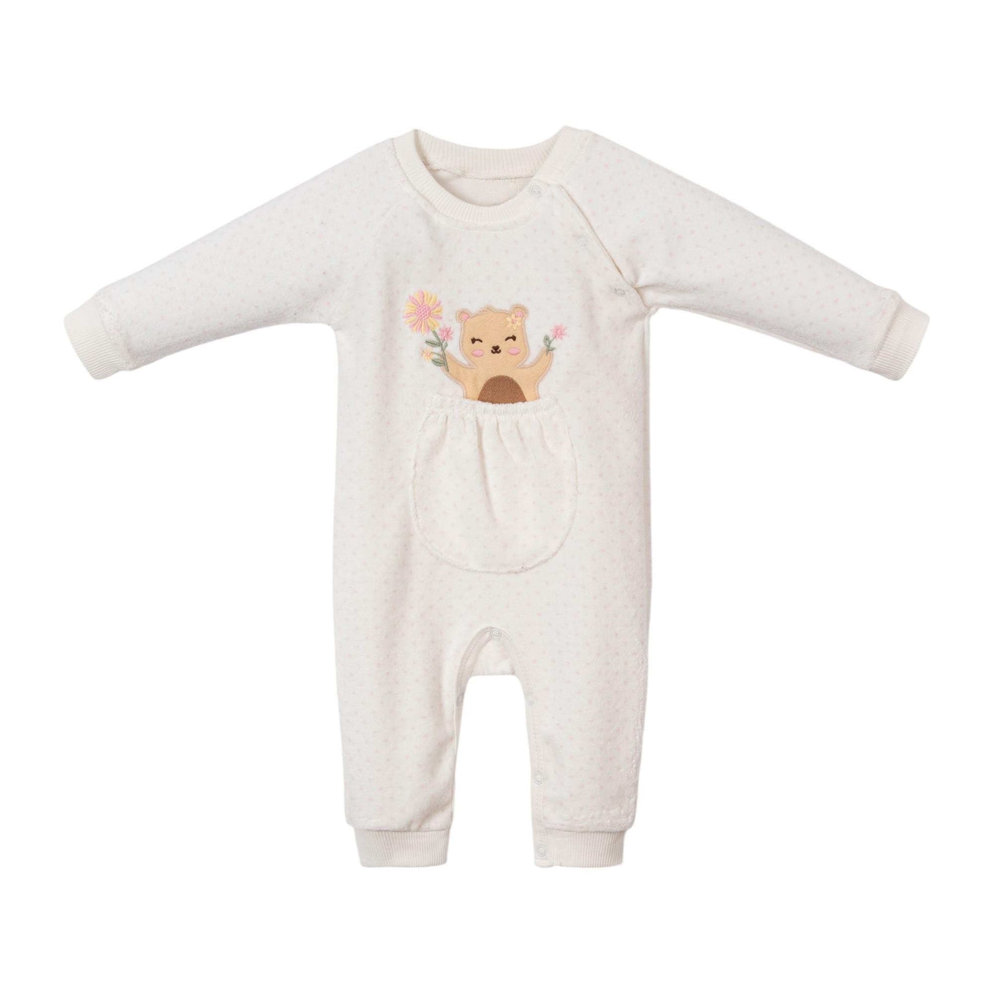 sincap-figurlu-kiz-bebek-tulum-f20a15 Sincap Figürlü Kız Bebek Tulum - Görsel 1