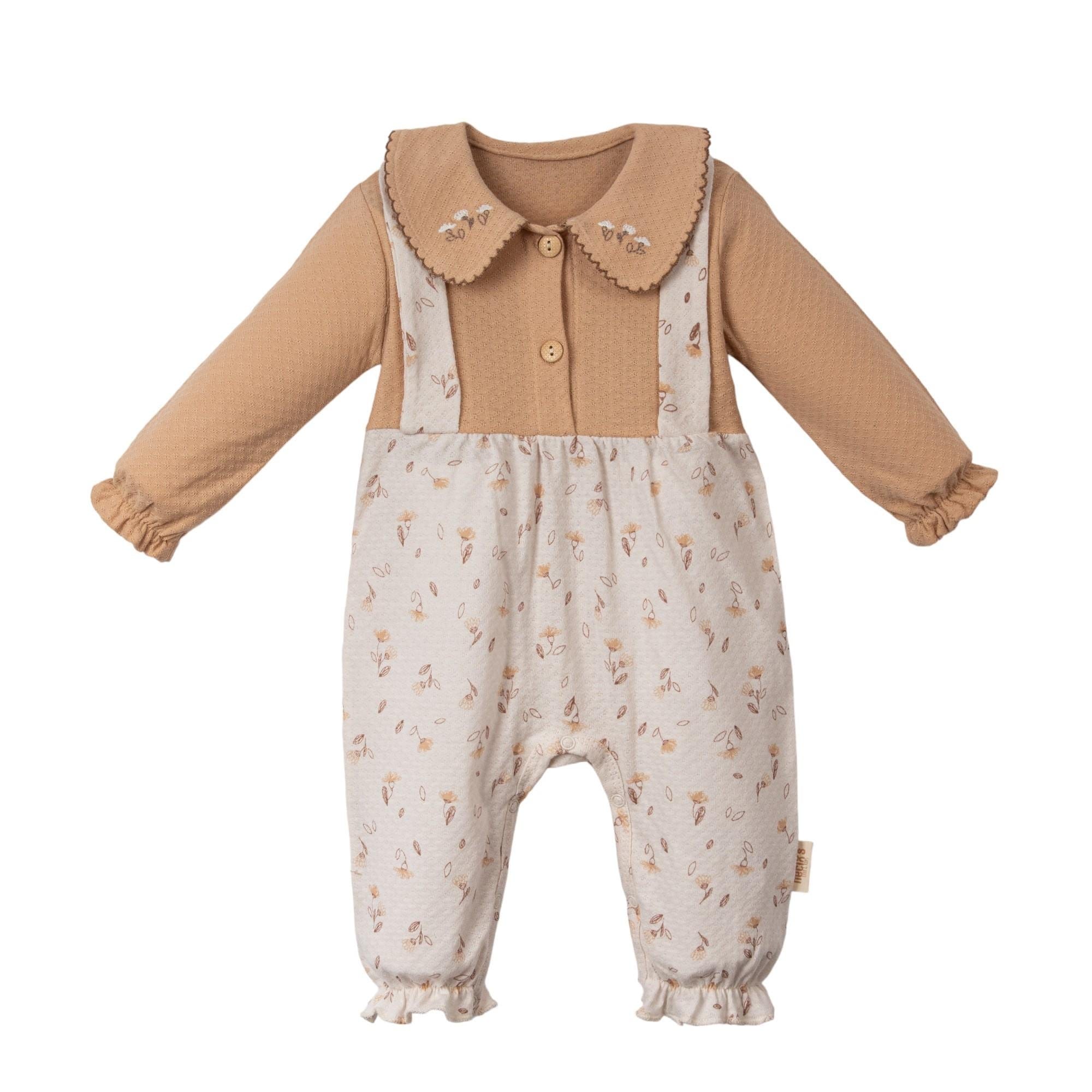 yancheng-slopetli-kiz-bebek-tul-36-b08 Yancheng Salopetli Kız Bebek Tulum - Görsel 1