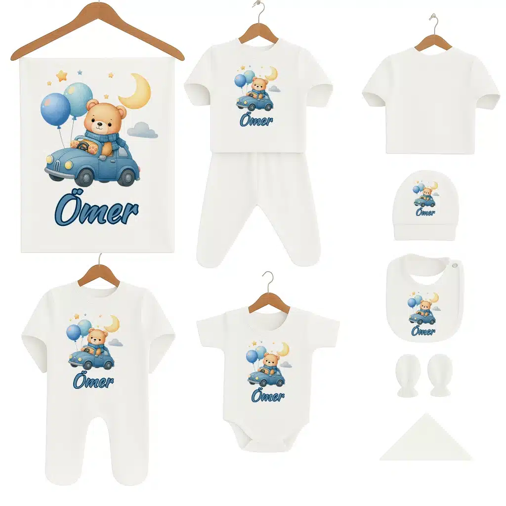 Isme-Ozel-Hastane-Cikis-Seti-Araba-Suren-Ayicik.webp İsme Özel Hastane Çıkış Seti Araba Süren Ayıcık - Görsel 1