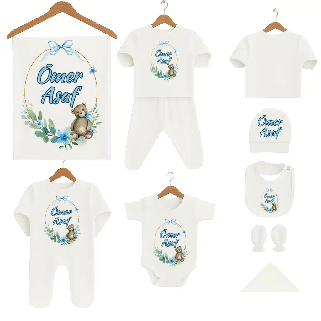 Isme-Ozel-Hastane-Cikis-Seti-Ayicik-Celenk-Kurdele.webp İsme Özel Hastane Çıkış Seti Ayıcık Çelenk Kurdele - Görsel 1