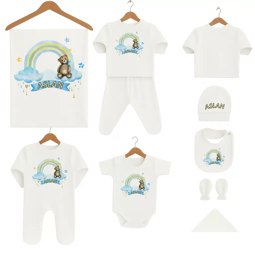 Isme-Ozel-Hastane-Cikis-Seti-Ayicik-Gokkusagi-Bulut-Isimli.webp İsme Özel Hastane Çıkış Seti Ayıcık Gökkuşağı Bulut İsimli - Görsel 1