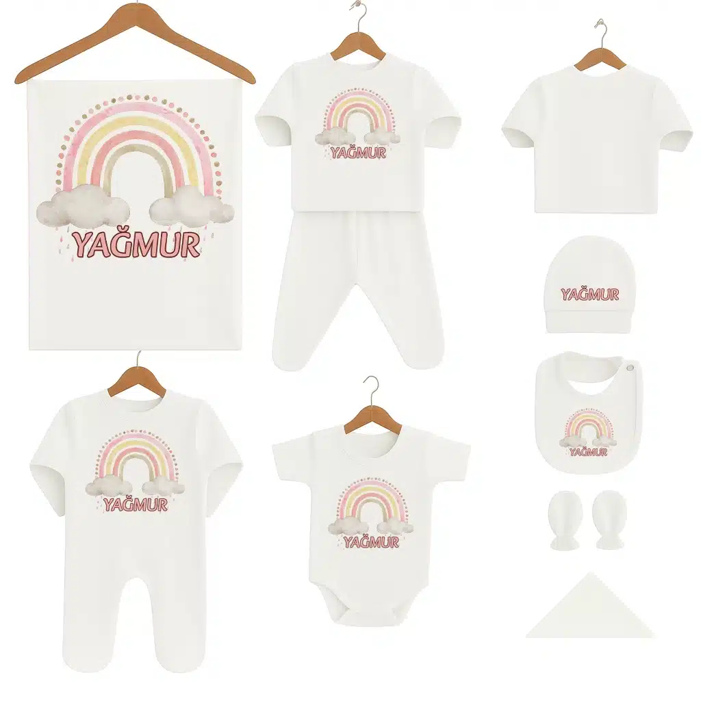 Isme-Ozel-Hastane-Cikis-Seti-Yagmurlu-Gokkusagi.webp İsme Özel Hastane Çıkış Seti Yağmurlu Gökkuşağı - Görsel 1